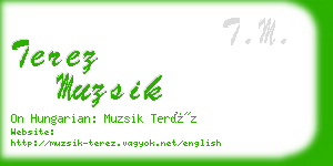 terez muzsik business card